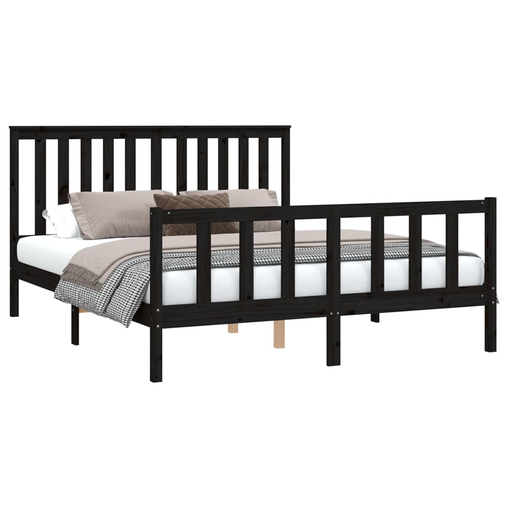 Bedframe met hoofdbord grenenhout 120x200 cm