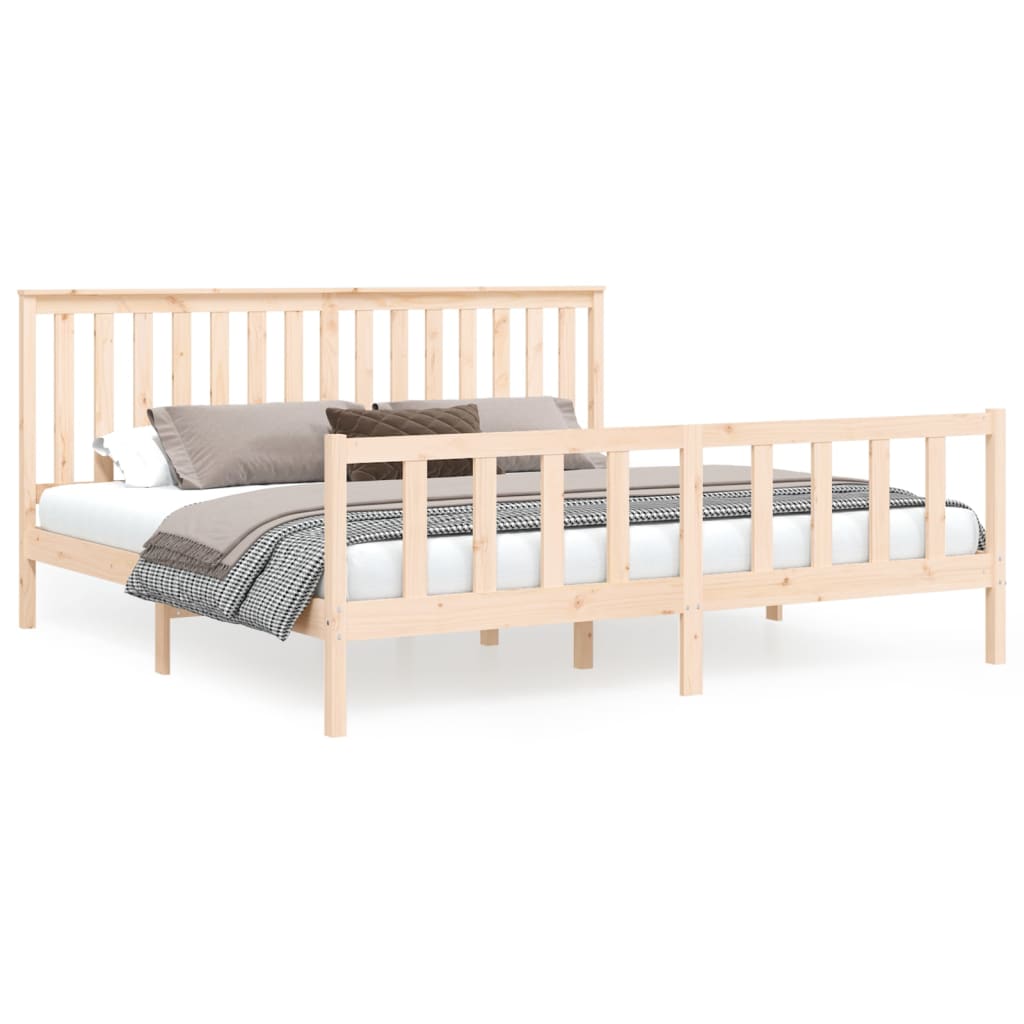 Bedframe met hoofdbord grenenhout 120x200 cm