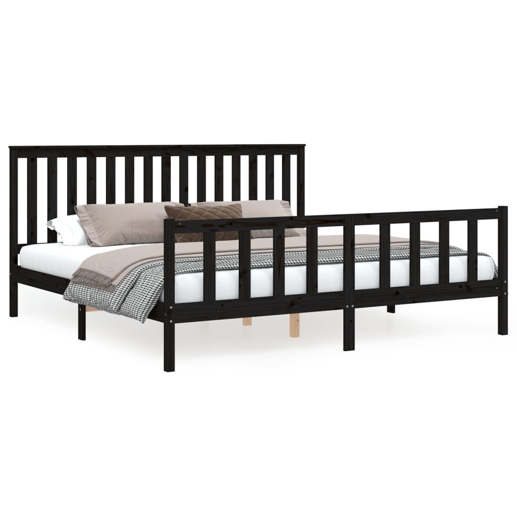 Bedframe met hoofdbord grenenhout 120x200 cm