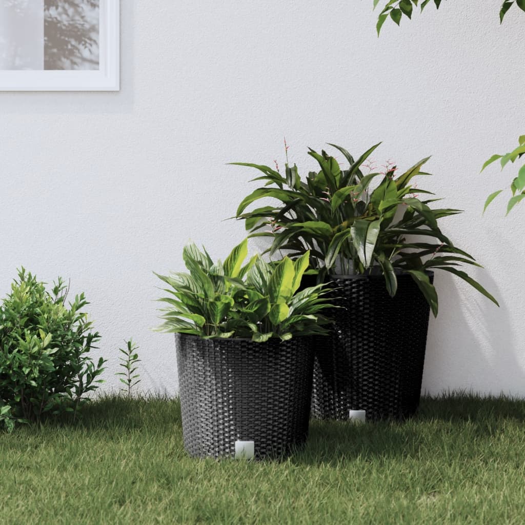 Plantenbak met uitneembare bak rattan-look 15/15,3 L PP