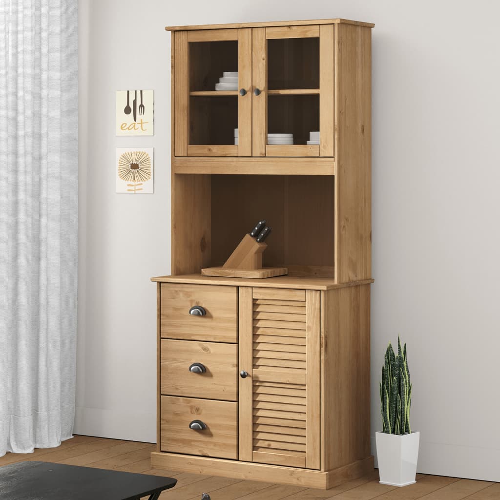 Hoge kast VIGO 78x40x175 cm massief grenenhout