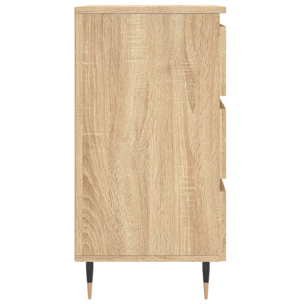 Nachtkastjes 2 st 40x35x69 cm bewerkt hout eikenkleurig