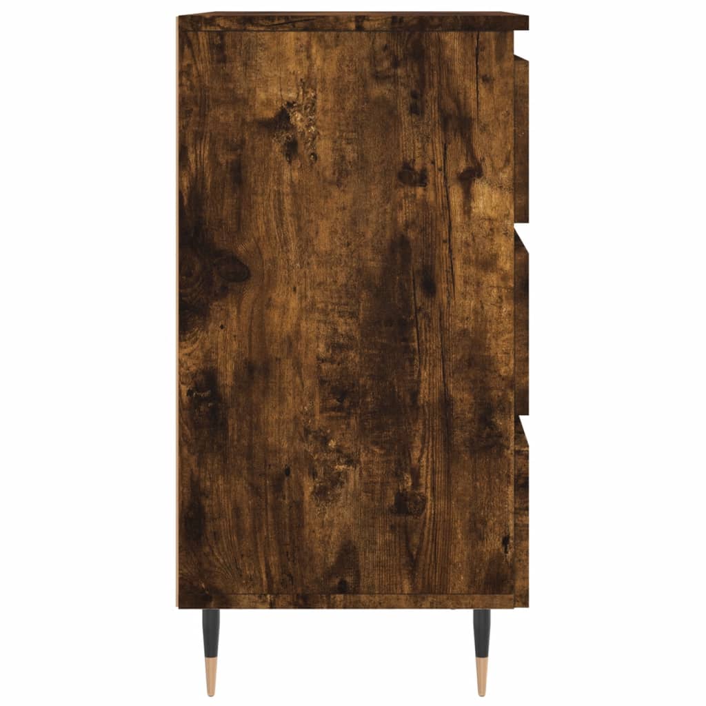 Nachtkastjes 2 st 40x35x69 cm bewerkt hout eikenkleurig