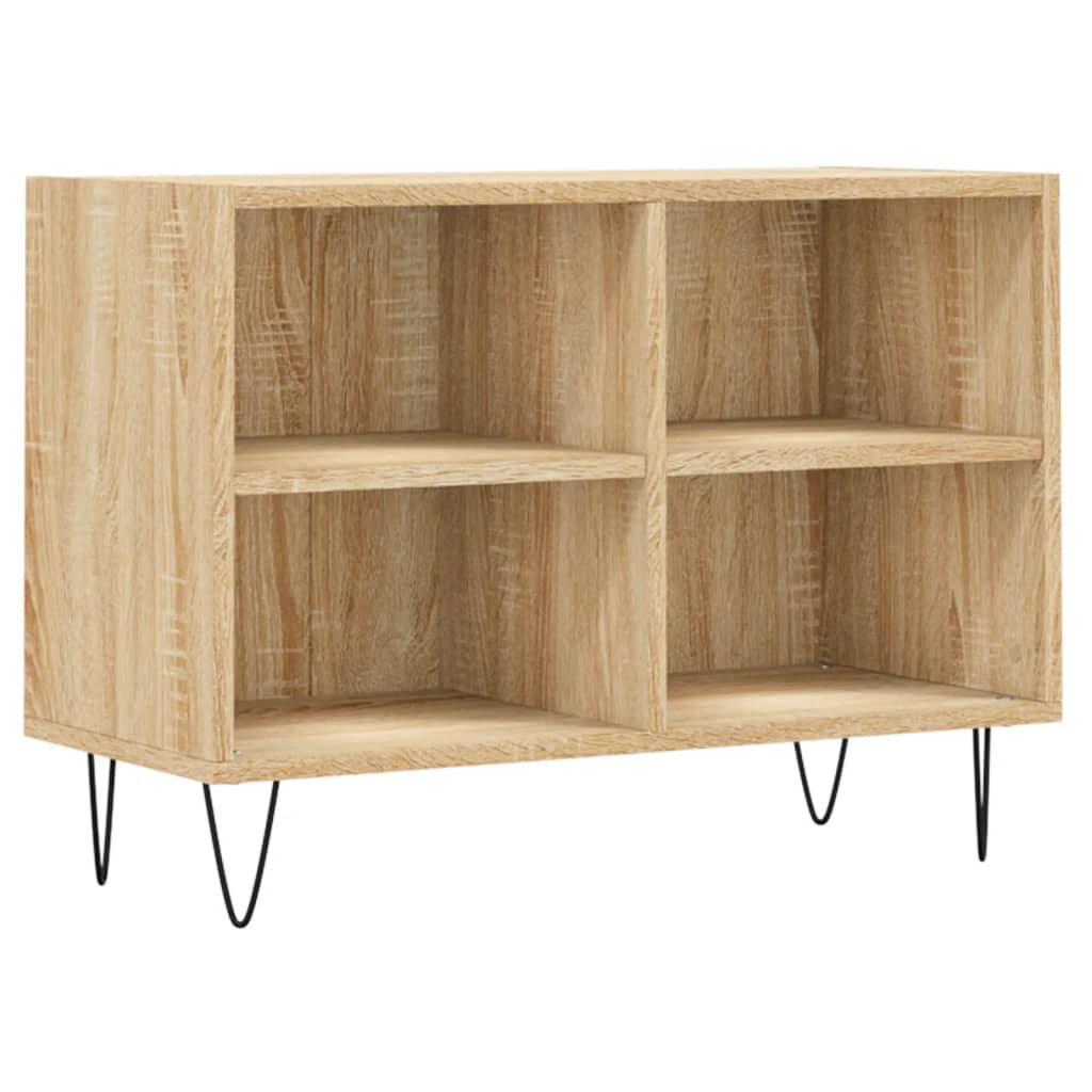 Tv-meubel 69,5x30x50 cm bewerkt hout eikenkleurig