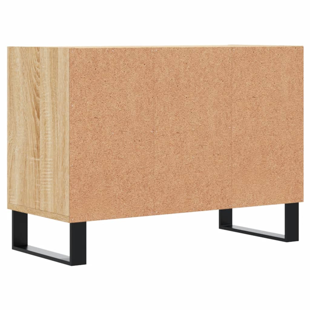 Tv-meubel 69,5x30x50 cm bewerkt hout eikenkleurig