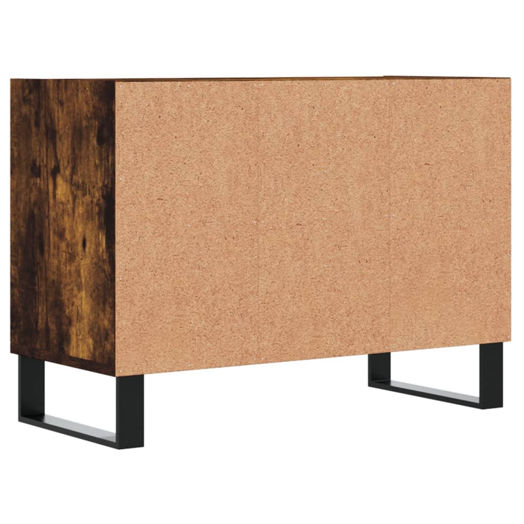 Tv-meubel 69,5x30x50 cm bewerkt hout eikenkleurig