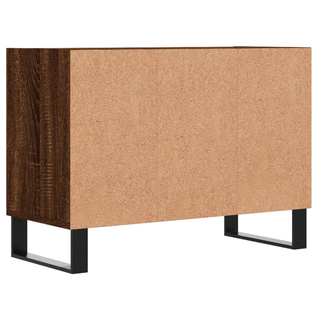 Tv-meubel 69,5x30x50 cm bewerkt hout eikenkleurig