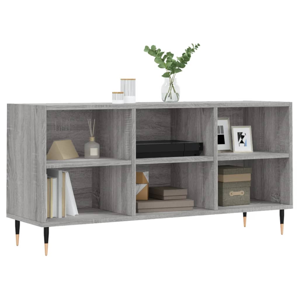 Tv-meubel 103,5x30x50 cm bewerkt hout bruin eikenkleur