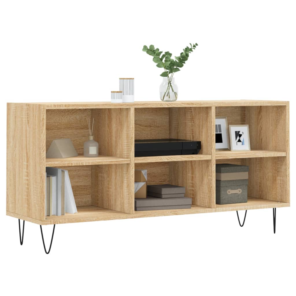 Tv-meubel 103,5x30x50 cm bewerkt hout bruin eikenkleur