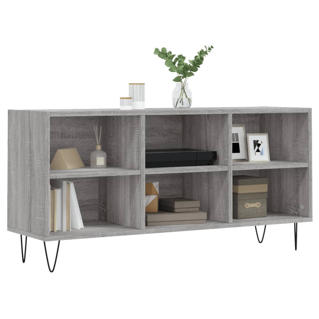 Tv-meubel 103,5x30x50 cm bewerkt hout bruin eikenkleur