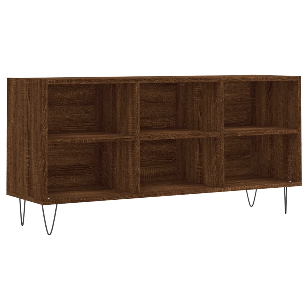 Tv-meubel 103,5x30x50 cm bewerkt hout bruin eikenkleur