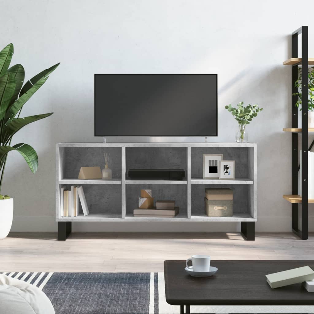 Tv-meubel 103,5x30x50 cm bewerkt hout eikenkleurig