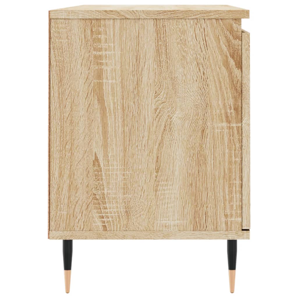 Tv-meubel 104x35x50 cm bewerkt hout bruin eikenkleur