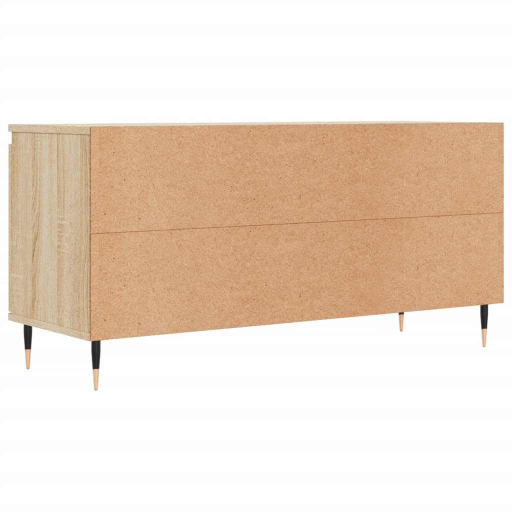 Tv-meubel 104x35x50 cm bewerkt hout bruin eikenkleur