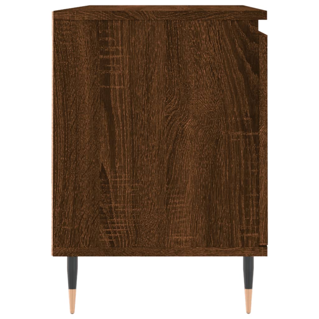 Tv-meubel 104x35x50 cm bewerkt hout bruin eikenkleur