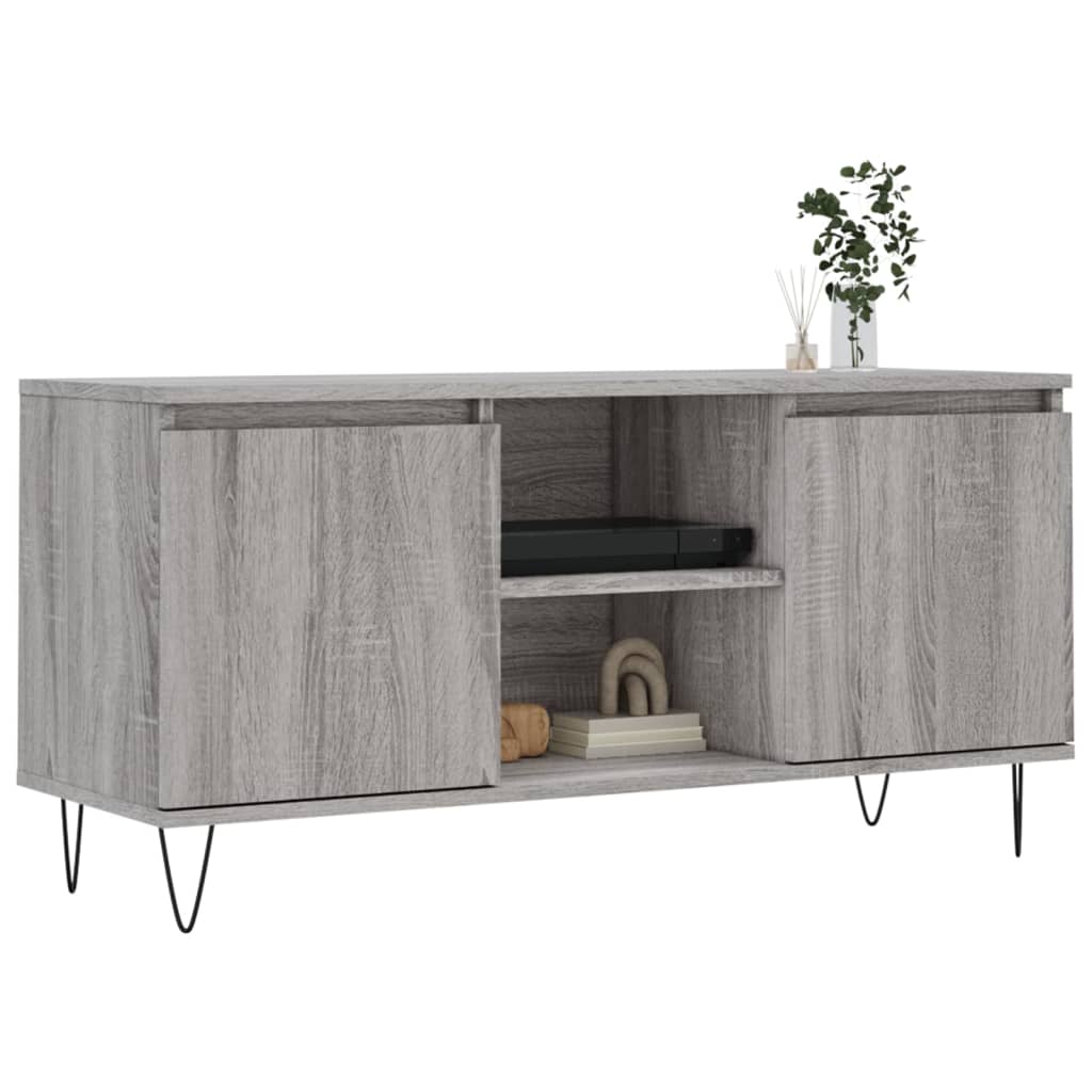 Tv-meubel 104x35x50 cm bewerkt hout eikenkleurig