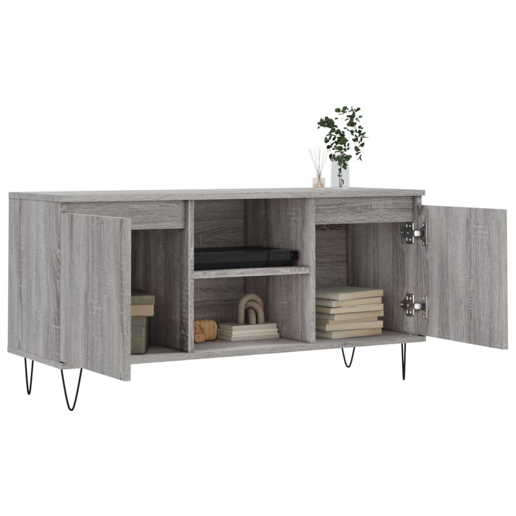 Tv-meubel 104x35x50 cm bewerkt hout eikenkleurig