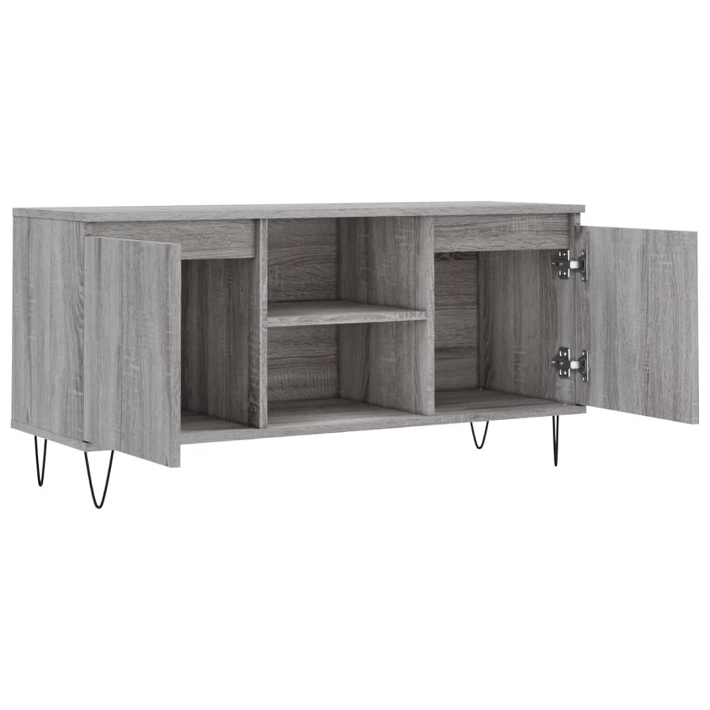 Tv-meubel 104x35x50 cm bewerkt hout eikenkleurig