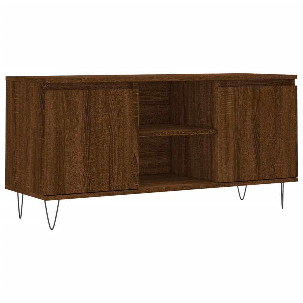 Tv-meubel 104x35x50 cm bewerkt hout eikenkleurig