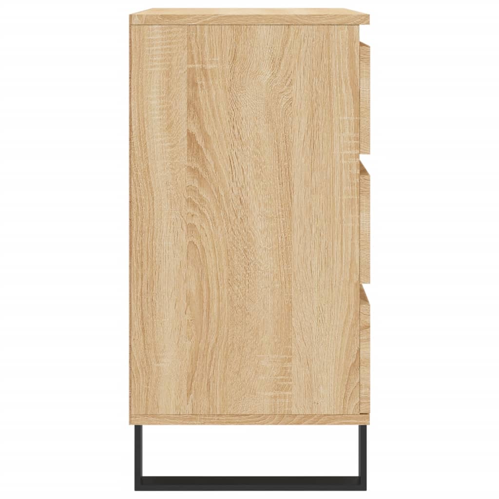 Dressoir 60x30x75 cm bewerkt hout eikenkleurig