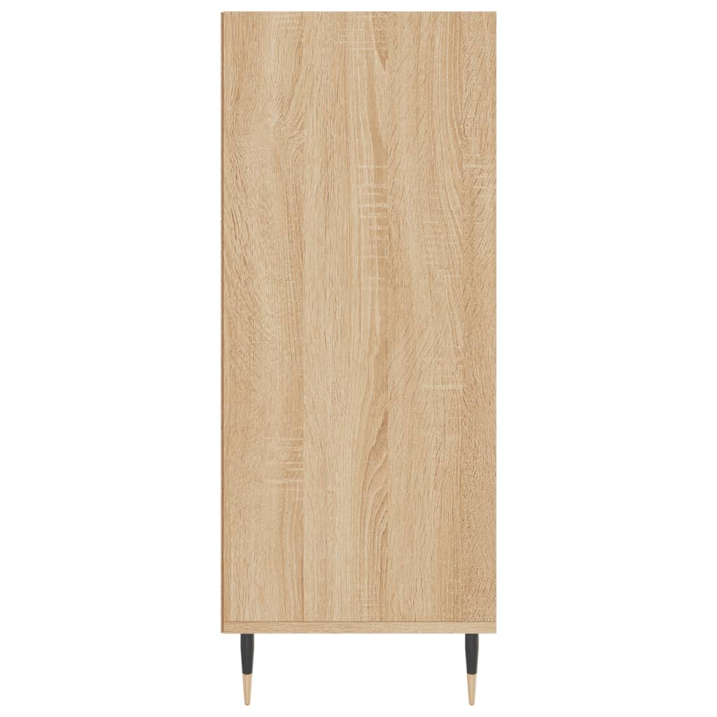 Hoge kast 57x35x90 cm bewerkt hout eikenkleurig