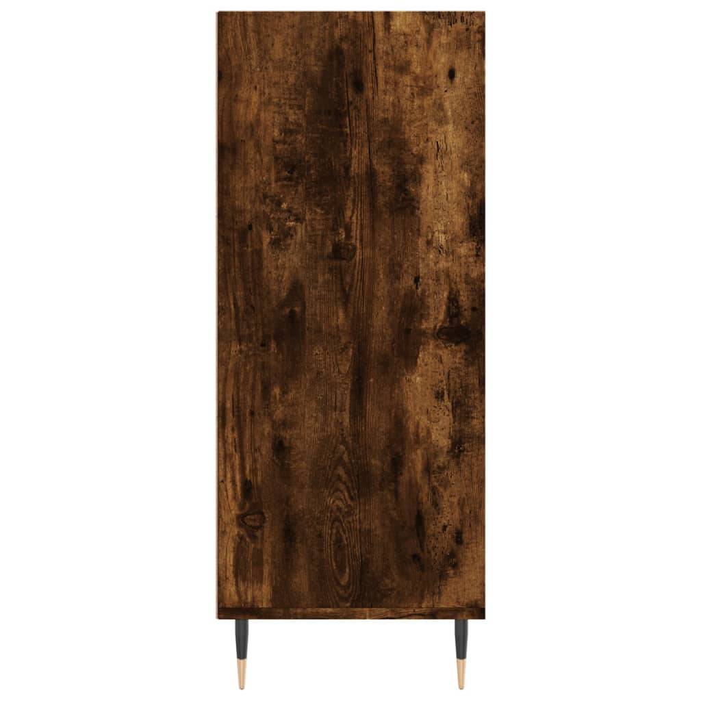 Hoge kast 57x35x90 cm bewerkt hout eikenkleurig