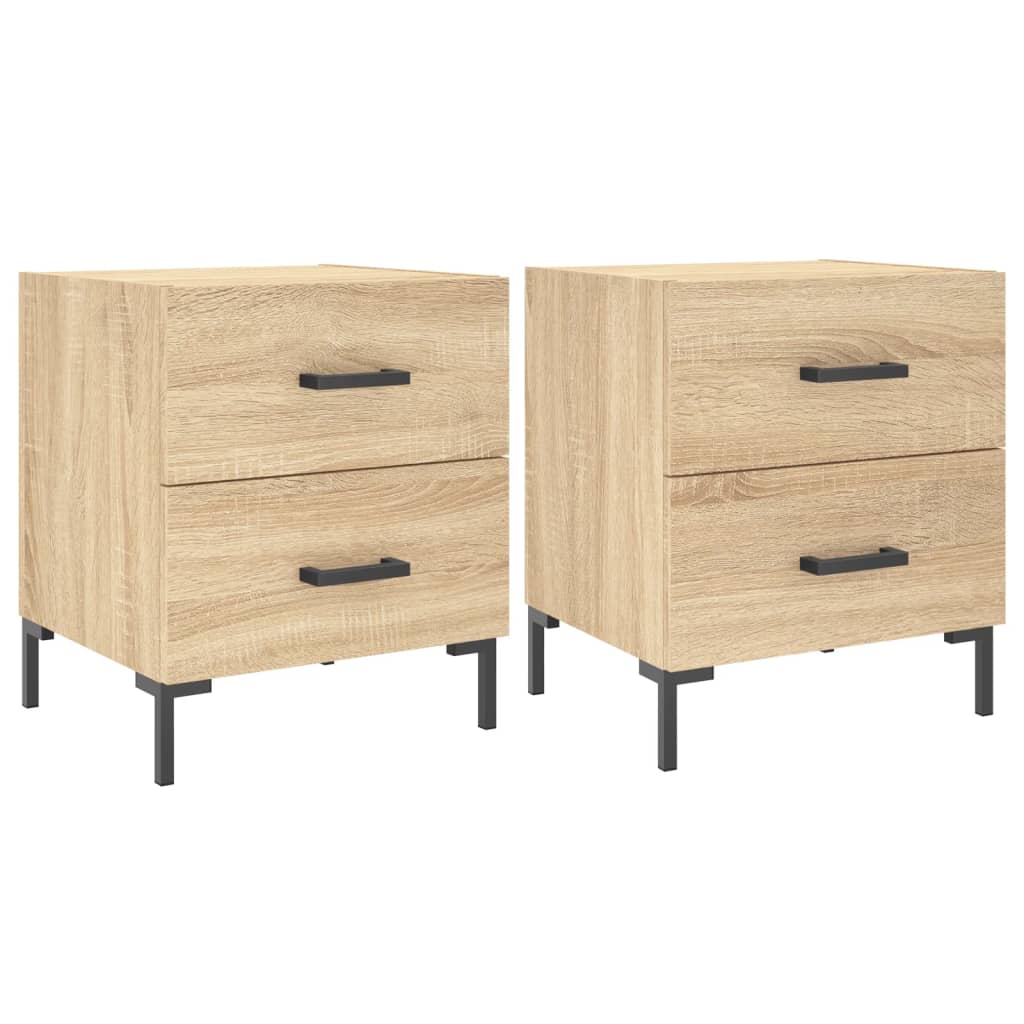 Nachtkastjes 2 st 40x35x47,5 cm bewerkt hout