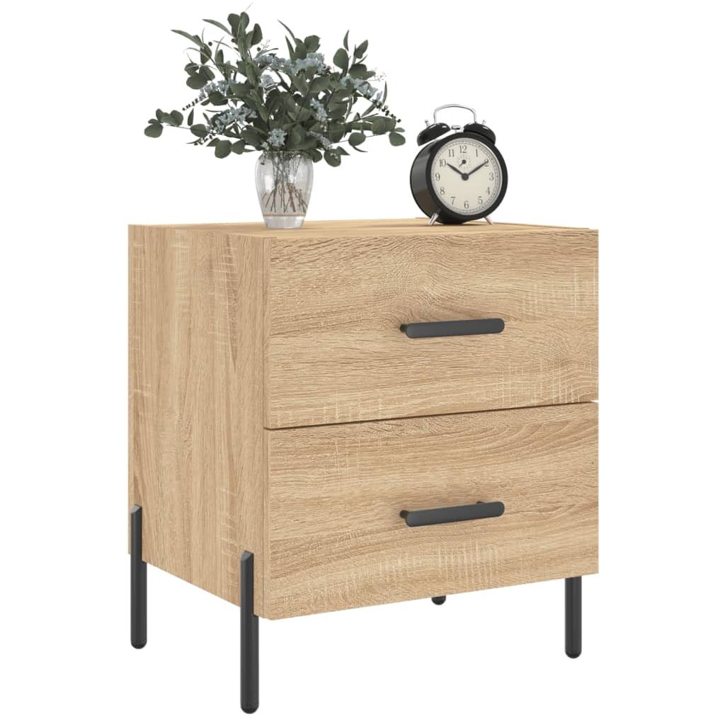 Nachtkastjes 2 st 40x35x47,5 cm bewerkt hout