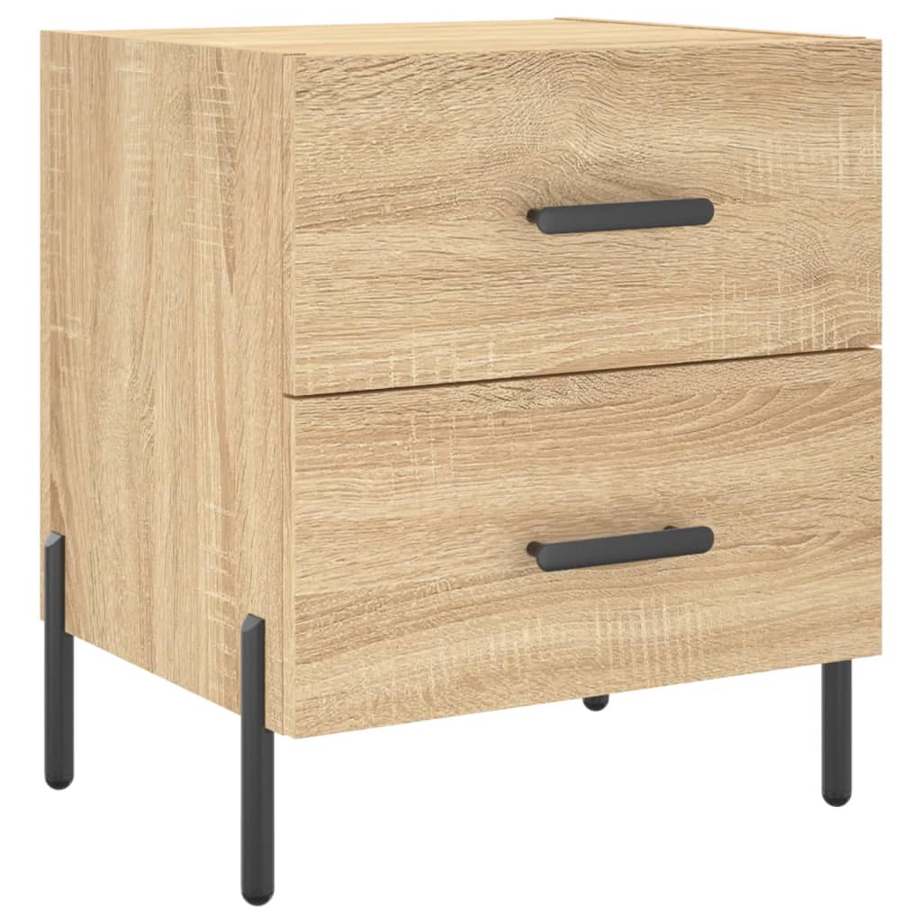 Nachtkastjes 2 st 40x35x47,5 cm bewerkt hout