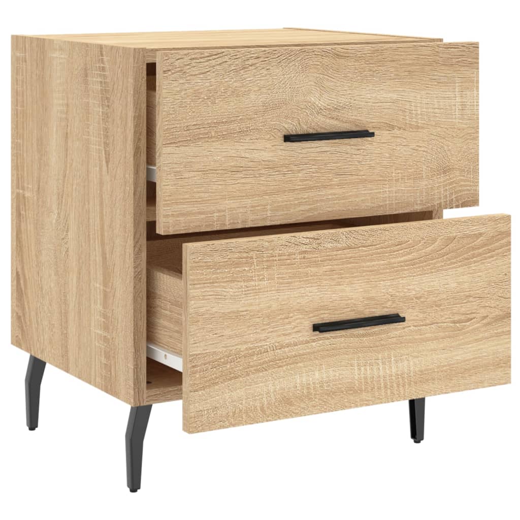 Nachtkastjes 2 st 40x35x47,5 cm bewerkt hout