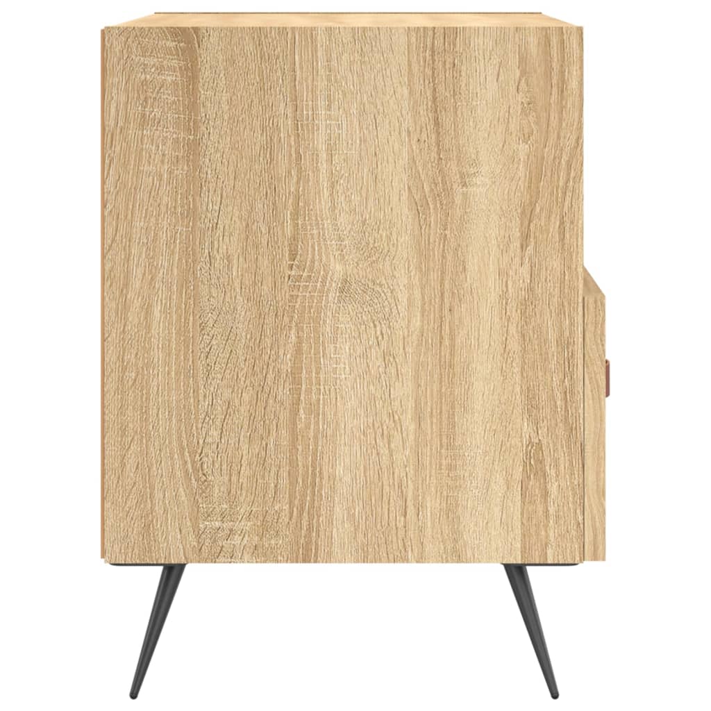 Nachtkastjes 2 st 40x35x47,5 cm bewerkt hout bruin eikenkleur