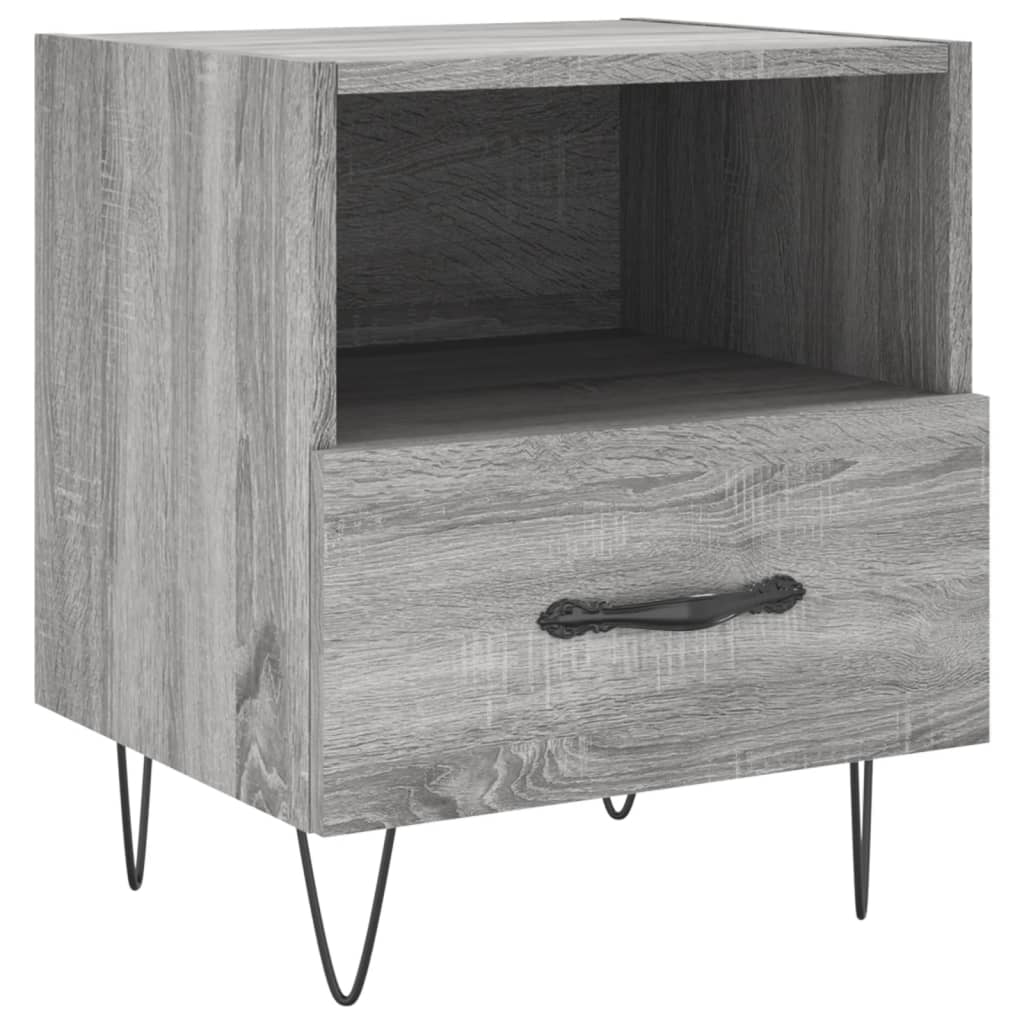 Nachtkastjes 2 st 40x35x47,5 cm bewerkt hout bruin eikenkleur