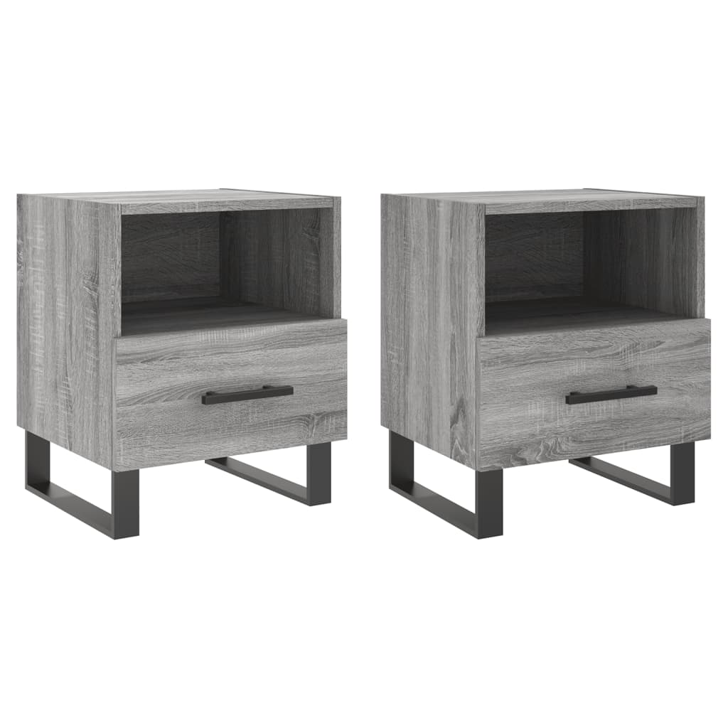 Nachtkastjes 2 st 40x35x47,5 cm bewerkt hout