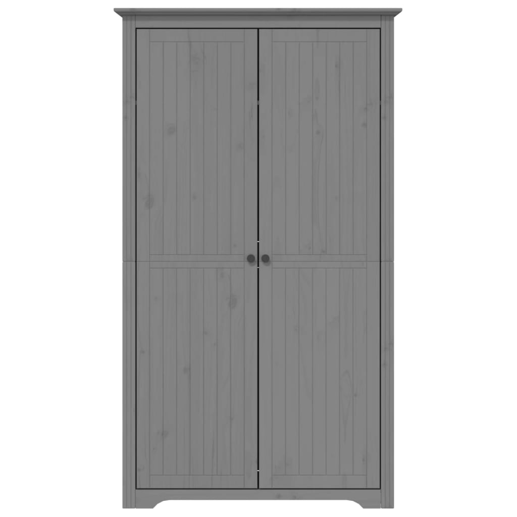 Kledingkast BODO 99x53,5x173 cm massief grenenhout wit bruin