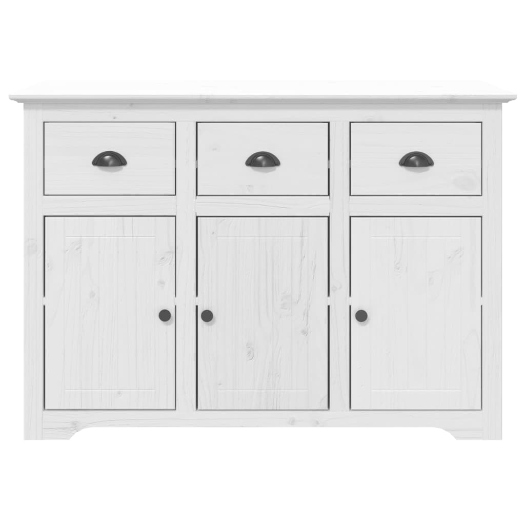 Dressoir BODO 115,5x44x80 cm massief grenenhout wit en bruin