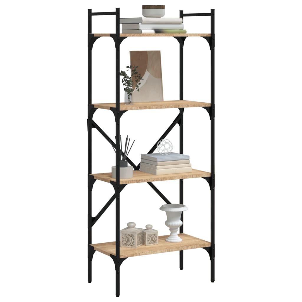 Boekenkast 5-laags 56x31,5x174 cm bewerkt hout