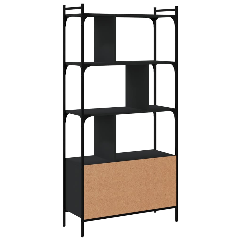 Boekenkast met deur 44,5x30x154,5 cm bewerkt hout