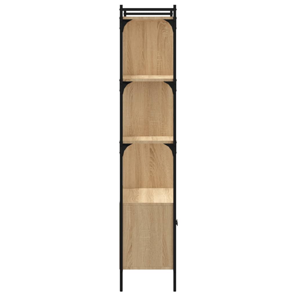 Boekenkast met deur 44,5x30x154,5 cm bewerkt hout