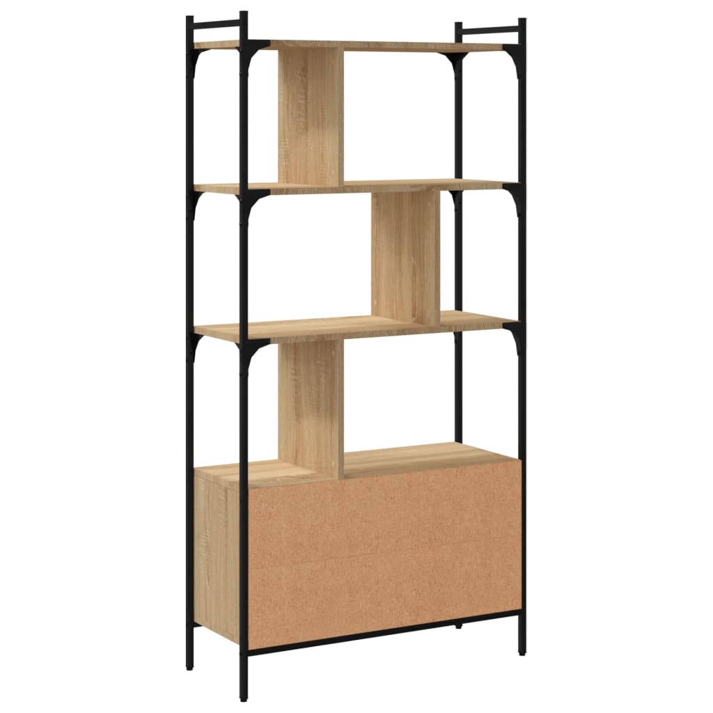 Boekenkast met deur 44,5x30x154,5 cm bewerkt hout