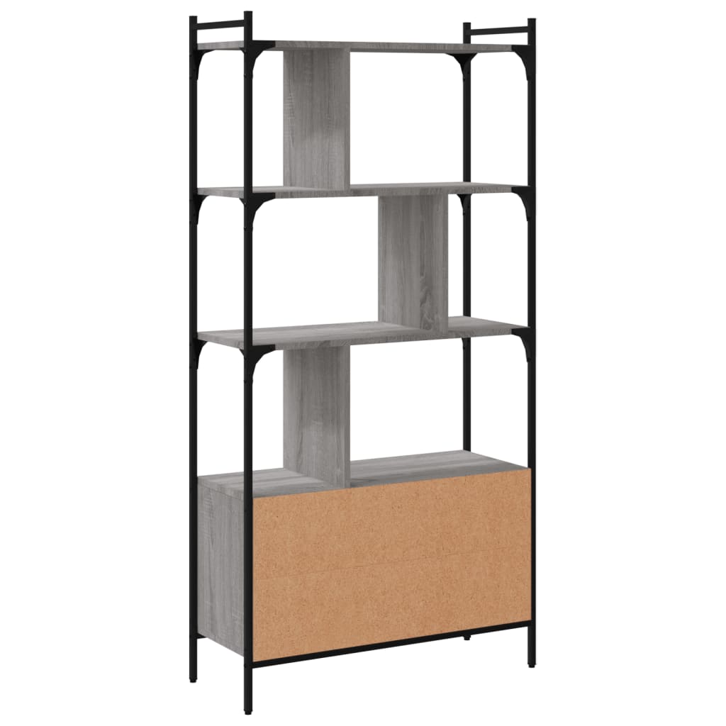 Boekenkast met deur 44,5x30x154,5 cm bewerkt hout