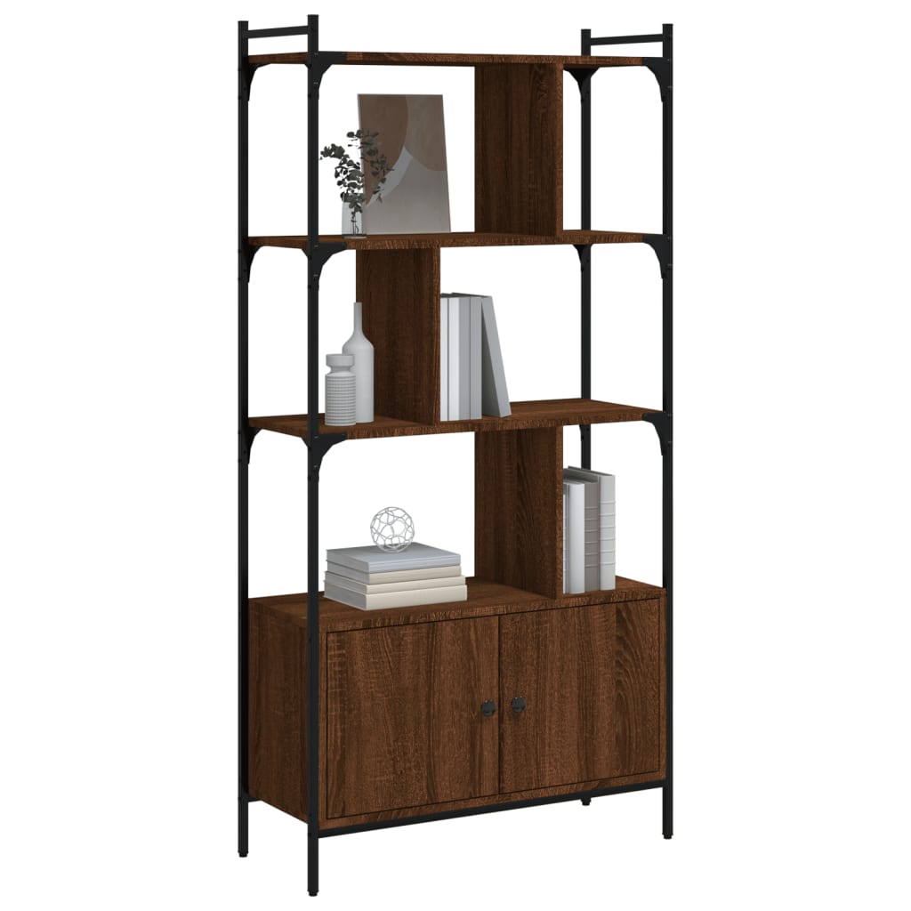 Boekenkast met deur 44,5x30x154,5 cm bewerkt hout