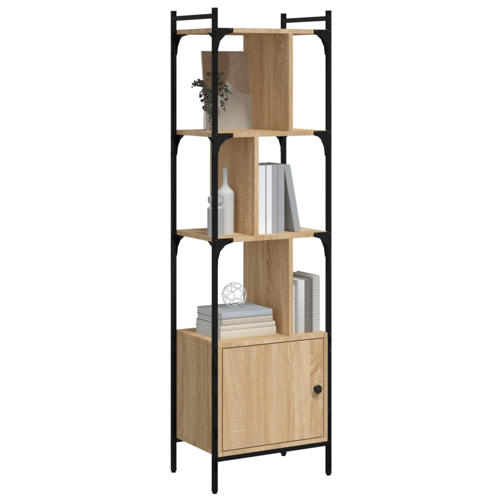 Boekenkast met deur 44,5x30x154,5 cm bewerkt hout