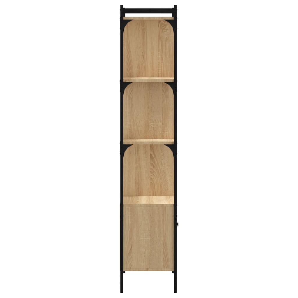 Boekenkast met deur 44,5x30x154,5 cm bewerkt hout