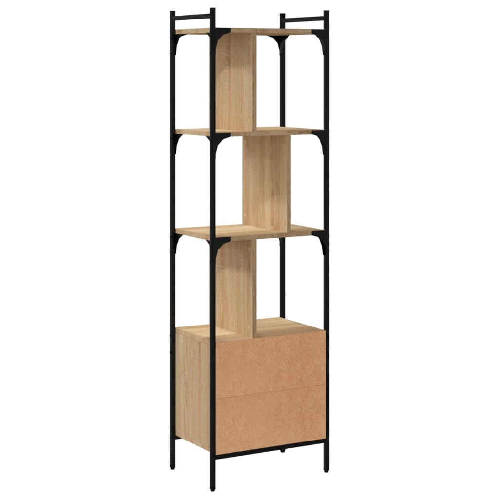 Boekenkast met deur 44,5x30x154,5 cm bewerkt hout