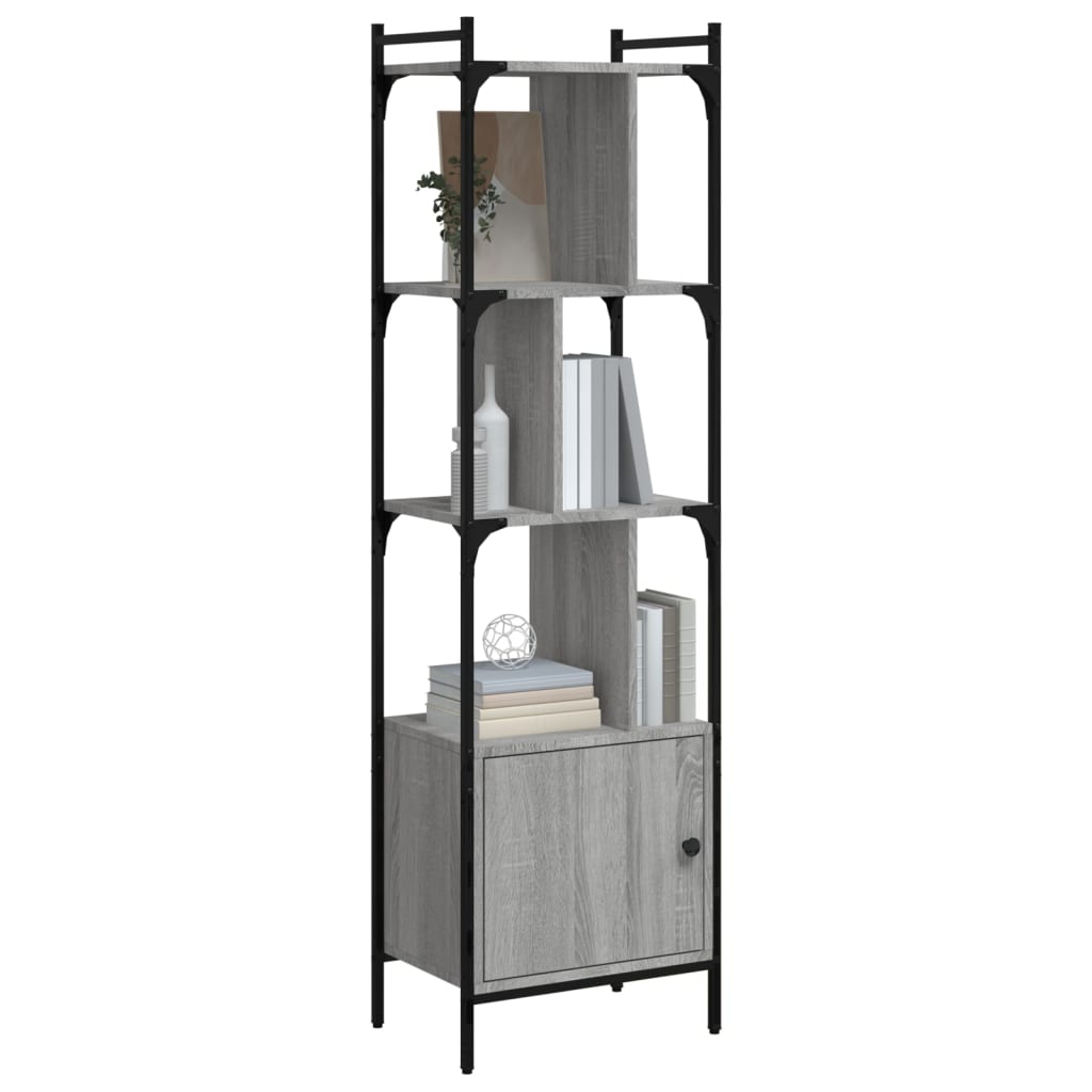 Boekenkast met deur 44,5x30x154,5 cm bewerkt hout