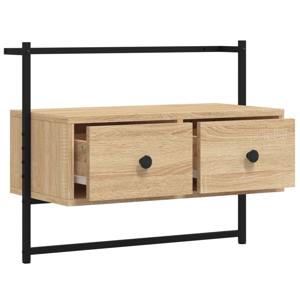 Tv-meubel wandgemonteerd 100,5x30x51 cm hout