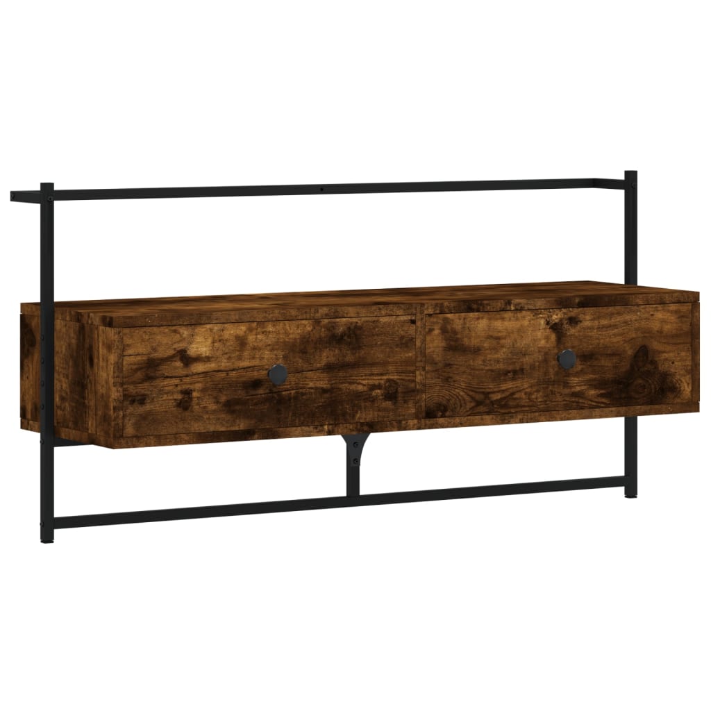 Tv-meubel wandgemonteerd 100,5x30x51 cm hout