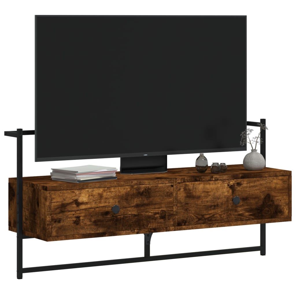 Tv-meubel wandgemonteerd 100,5x30x51 cm hout