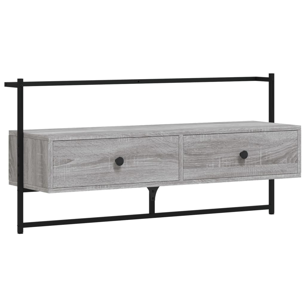 Tv-meubel wandgemonteerd 100,5x30x51 cm hout