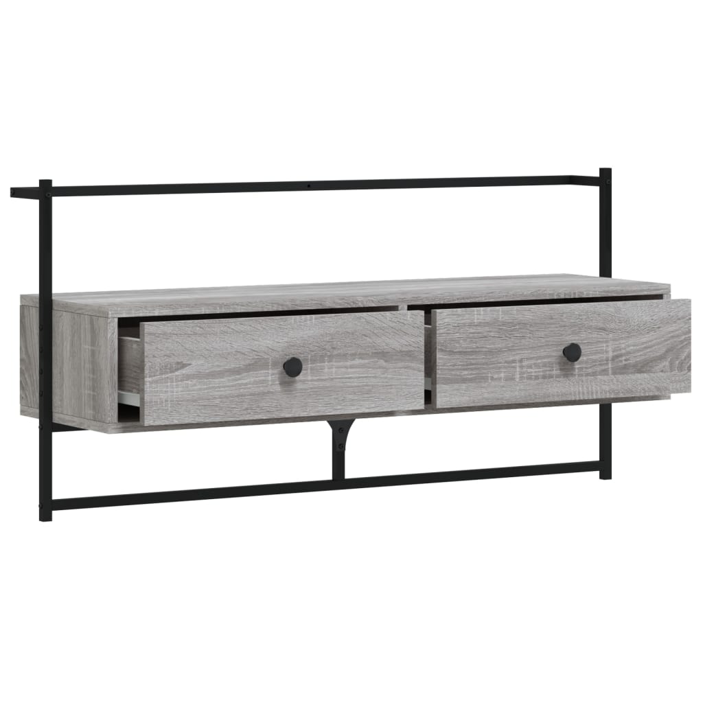 Tv-meubel wandgemonteerd 100,5x30x51 cm hout